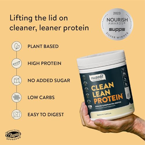 Vegan Protein Powders by Nuzest - Clean Lean Protein - Smooth Vanilla - Plant Based Pea Protein Shake Nuzest buy supplements canada