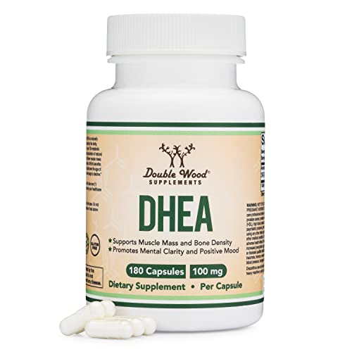 DHEA 100mg | 180 Capsules | Max Strength 6 Month Supply | Third Party Tested | Hormone Double Wood Supplements buy supplements canada