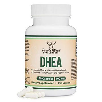 DHEA 100mg | 180 Capsules | Max Strength 6 Month Supply | Third Party Tested | Hormone Double Wood Supplements buy supplements canada