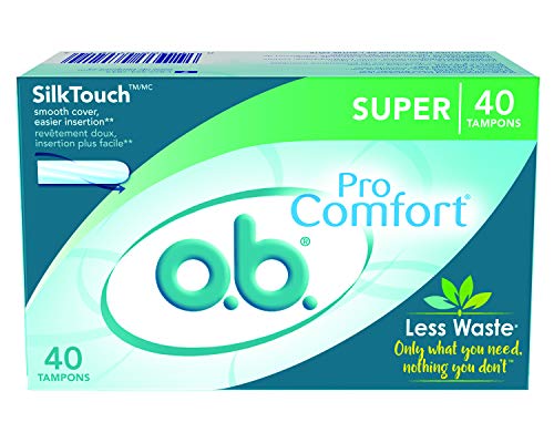o.b. Pro-Comfort Non-Applicator Tampons, Super Absorbancy, 40 Count (Pack of 1) o.b. buy supplements canada