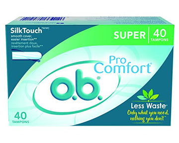 o.b. Pro-Comfort Non-Applicator Tampons, Super Absorbancy, 40 Count (Pack of 1) o.b. buy supplements canada