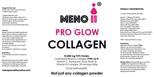 Meno II PRO Glow Marine Collagen Powder 10,000mg - High-Potency Supplements for Women Skin Hydration Meno II buy supplements canada
