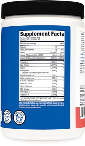 Nutricost Pre-Workout Xtreme, Watermelon, 30 Servings, Vegetarian, Non-GMO and Gluten Nutricost buy supplements canada
