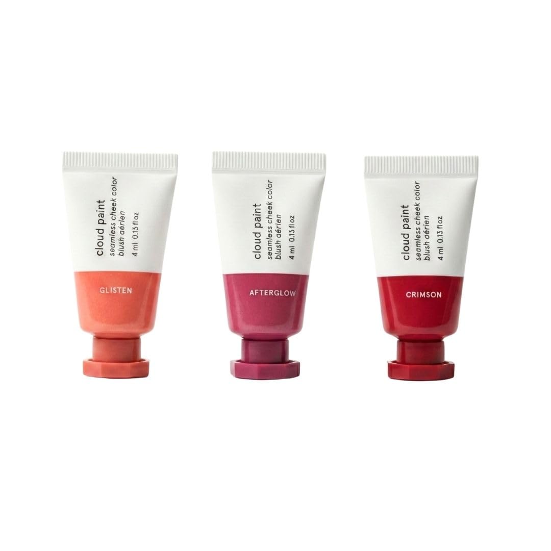 Glossier Mini Cloud Paint Blush Trio Holiday Gift Set: Crimson, Glisten & Afterglow Glossier buy supplements canada