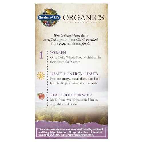 Garden of Life Organics Multivitamin for Women - Women's Once Daily Multi - Whole Food Multi with Iron, Biotin, Vegan Organic Womens Multivitamin for Health Garden of Life buy supplements canada