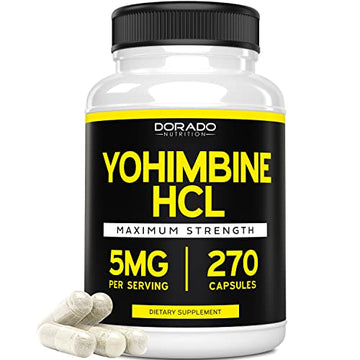 Yohimbine HCL 5mg For Men and Women (270 Capsules) - More Potent Than Yohimbe DORADO NUTRITION buy supplements canada