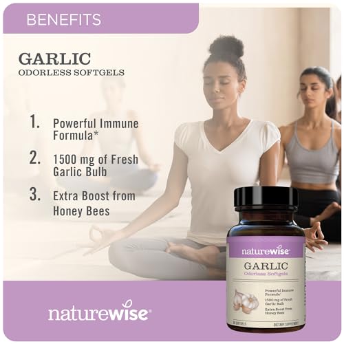 NatureWise Garlic Odorless Softgels 1500mg Support Teeth & Immune System Health NatureWise buy supplements canada