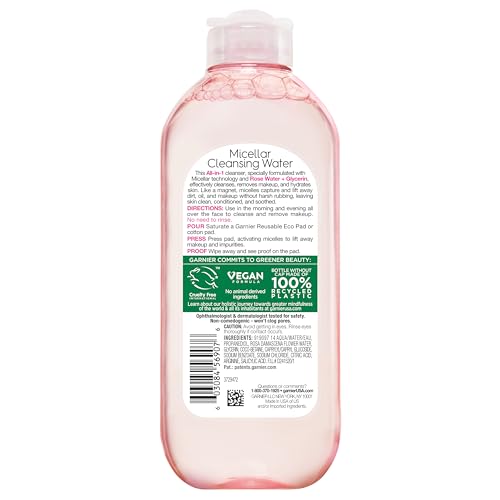 Garnier Micellar Water with Rose Water and Glycerin, Hydrating Facial Cleanser & Makeup Remover, For All Skin Types Garnier buy supplements canada