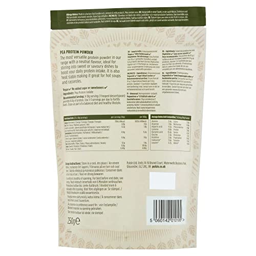 Pulsin - Unflavoured Vegan Pea Protein Powder - 250g - 8.0g Protein, 0g Carbs, 41 Kcals Per Serving Pulsin buy supplements canada
