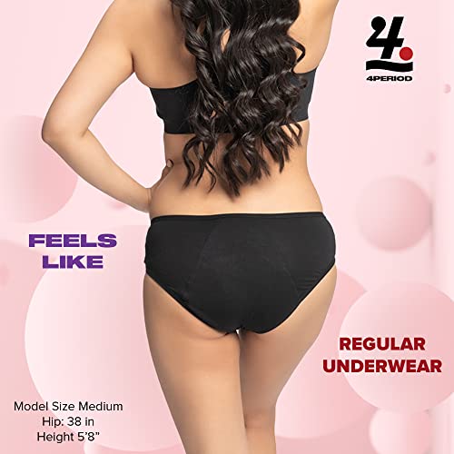 4period High Absorbency for Heavy Flow Period Panties; Leakproof, for Teens and Women (3 Black, X-Large) 4period buy supplements canada