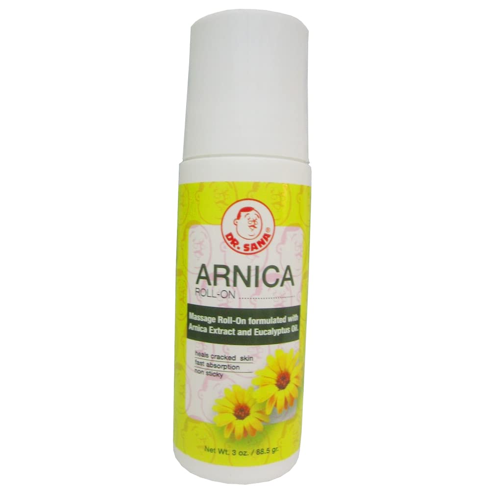 Dr Sana Arnica Roll-On. Topical Analgesic and Moisturizer. Soothes Dry and Cracked Skin. 3 oz. Pack of 6 Dr. Sana buy supplements canada