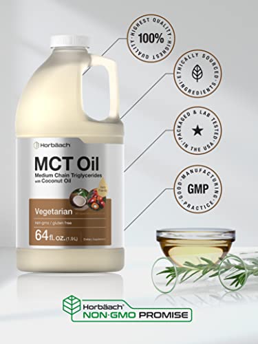 MCT Oil 64 oz | 100% Pure | Blends with Coffee, Tea, Juice and Liquids | Value Size Unflavo Horbäach buy supplements canada