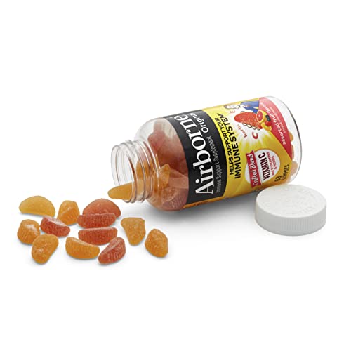 Airborne 750mg Vitamin C Gummies for Adults, Immune Support Gummies with Powerful Antioxidants VIT C & E, Caffeine Free Airborne buy supplements canada
