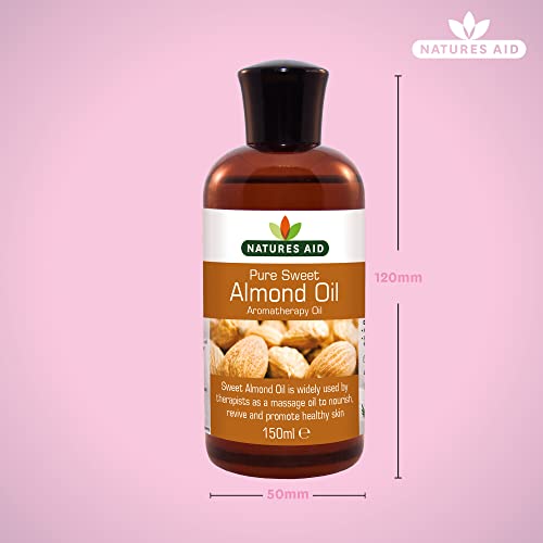 Natures Aid Almond Oil, Pure, Sweet Almond Oil, Massage Oil, Suited to Dry, Sensitive Skin natures aid buy supplements canada