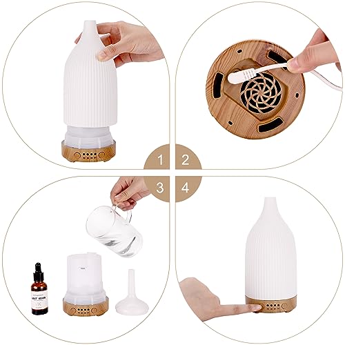 Coolego Ceramic Diffuser, 100ml Essential Oil Diffuser Ultrasonic Cool Mist Aromatherapy Diffuser Coolego buy supplements canada