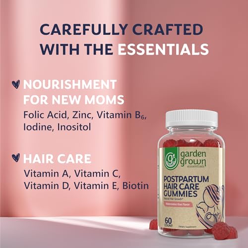 Womens Postpartum Hair Loss Gummies - Formuated for Postnatal Hair Care, Growth Garden Grown Essentials buy supplements canada