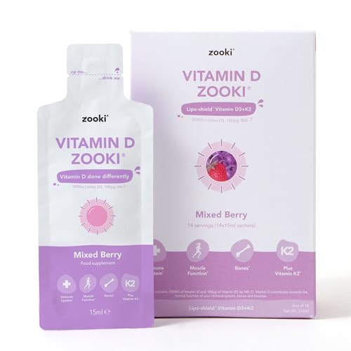 Zooki 3000iu Liposomal Vitamin D3 + K2 Liquid Sachets | 4X Higher Absorption Clinically Proven yourzooki buy supplements canada