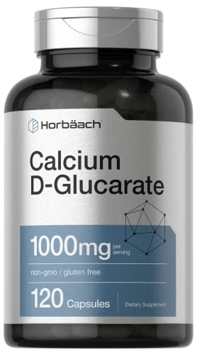 Calcium D-Glucarate 1000mg | 120 Capsules | Non-GMO, Gluten Free Supplement Horbäach buy supplements canada