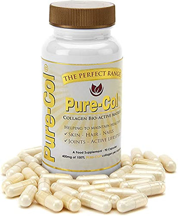 Pure-COL Collagen 90 Capsules 400mg Bio-Active Matrix High Strength Collagen Tablets The Perfect Range buy supplements canada