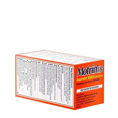 Motrin IB, Ibuprofen 200mg Tablets, Pain Reliever & Fever Reducer for Muscular Aches, Headache, Backache, Menstrual Cramps & Minor Arthritis Pain, NSAID, 100 Ct Motrin buy supplements canada