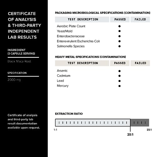 40,000mg Pure Black Maca Root Extract - Ultra Concentrated 20:1 Single Origin Wildcrafted Toniiq buy supplements canada