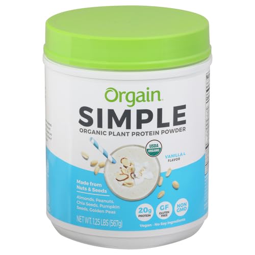 Orgain Organic Simple Vegan Protein Powder, Vanilla - 20g Plant Based Protein Orgain buy supplements canada