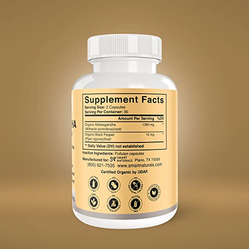 Smart Naturals Organic Ashwagandha with Black Pepper Herbal Supplements, Relieves Smart Naturals buy supplements canada
