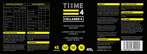 Time 4 Collagen + 45 Servings – Pure Hydrolysed Collagen Powder for Women & Men Time 4 Nutrition buy supplements canada