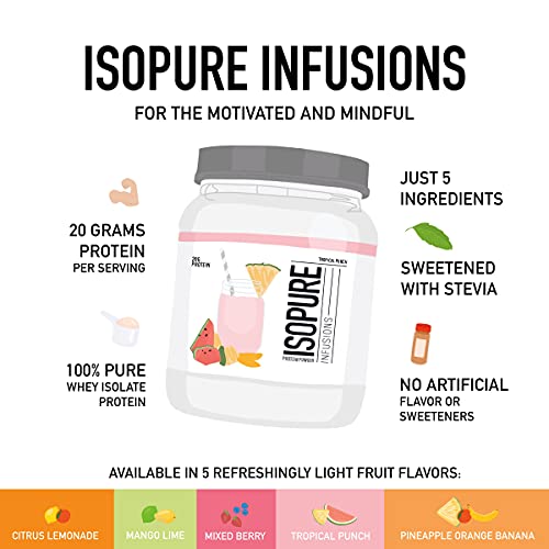 Isopure Protein Powder, Clear Whey Isolate Protein, Post Workout Recovery Drink Mix Isopure buy supplements canada