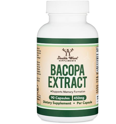 Bacopa Monnieri Capsules 20% Bacosides 450mg, 90 Count (Manufactured in USA Double Wood Supplements buy supplements canada