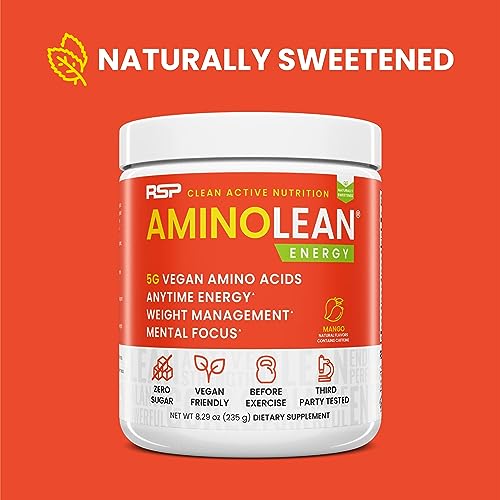 RSP Nutrition Mango Aminolean Amino Acid Supplement Powder, 8.29 OZ RSP NUTRITION buy supplements canada