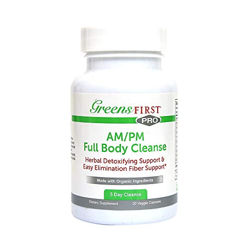 Greens First Full Body AM/PM Cleanse, 20 Veggie Capsules – Supplement for Natural Detox Greens First buy supplements canada