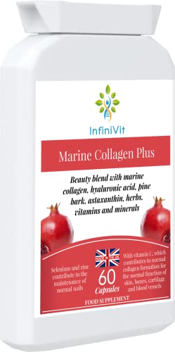 InfiniVit Marine Collagen Plus Blend Capsules - Hair Growth Enhancer with Enriched Vitamin C and Vitamin E InfiniVit buy supplements canada