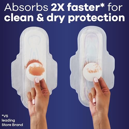 Always Ultra Thin Feminine Pads with Wings for Women, Size 4, Overnight Absorbency, Unscented Always buy supplements canada