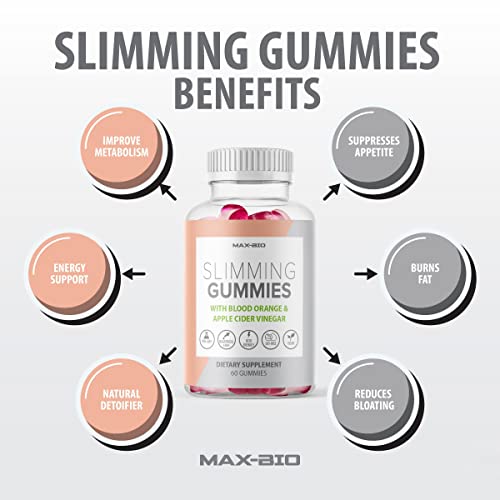 (Official 2 Pack) Slimming Gummies It Works with Apple Cider Vinegar and Sicilian Blood Orange Extract Max-Bio buy supplements canada