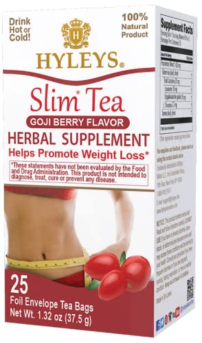 Hyleys Slim Tea Goji Berry Flavor - Weight Loss Herbal Supplement Cleanse and Detox Hyleys Tea buy supplements canada