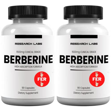 Research Labs 2 Fer 1 Ad - 1500mg Clinical Grade Berberine High Absorption Formula Research Labs buy supplements canada