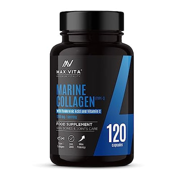 Marine Collagen Supplement 1200mg with Hyaluronic Acid & Vitamin C Hydrolysed Peptides Powder MAX VITA MAXIMUM VITALITY buy supplements canada