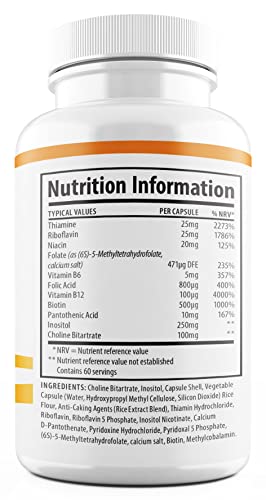 1 Body Vitamin B Complex – 5-MTHF Folate with B1, B2, B5, B6 1 Body buy supplements canada