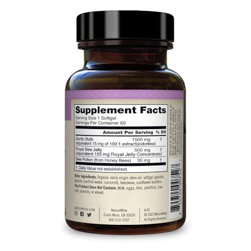 NatureWise Garlic Odorless Softgels 1500mg Support Teeth & Immune System Health NatureWise buy supplements canada