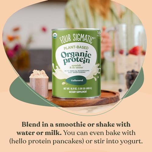 Four Sigmatic Organic Plant-Based Protein Powder Unflavored Protein with Lion’s Mane Four Sigmatic buy supplements canada