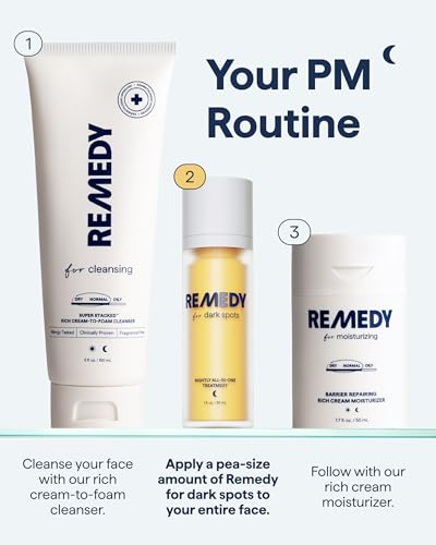 Remedy for Dark Spots | Advanced Night Treatment with Retinol & Kojic Acid | For Discoloration and Uneven Tones | With Glutathione Remedy Science buy supplements canada