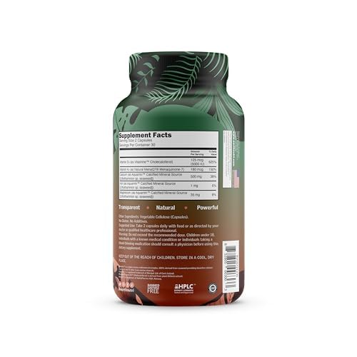 EarthNutri D3 + K2 Bone & Heart Health - 72 Trace Minerals, Vitamin D3 Vitashine, MENA EarthNutri buy supplements canada