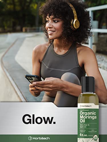Organic Moringa Oil | 4 fl oz | for Face, Hair, and Skin | 100% Therapeutic Grade | Paraben Horbäach buy supplements canada