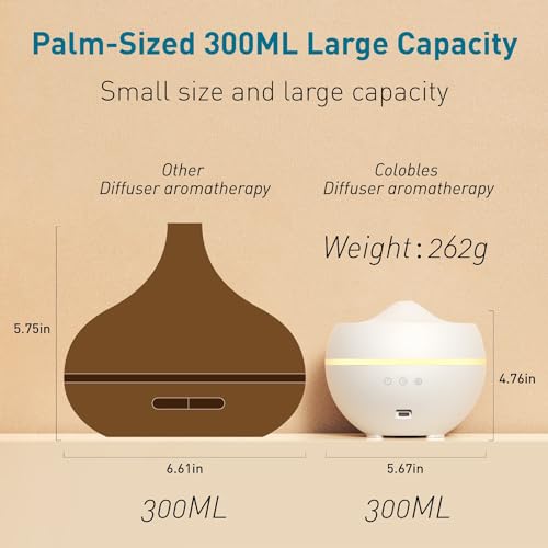 Essential Oil Diffuser, 300ML Quiet Premium Humidifier, Natural Home Fragrance Aroma Diffuser Colobles buy supplements canada