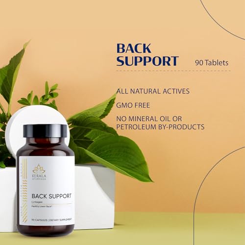 Kerala Ayurveda Back Support Herbal Capsules - Eases Occasional Discomfort of Lower Back & Supports Normal Movement of Spine, 90 Count Kerala Ayurveda buy supplements canada