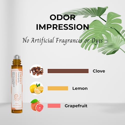 Benatu Energy Essential Oil Roll On Blend (with Clove, Lemon, Grapefruit Oil)- Travel Size Relaxing Roller benatu buy supplements canada