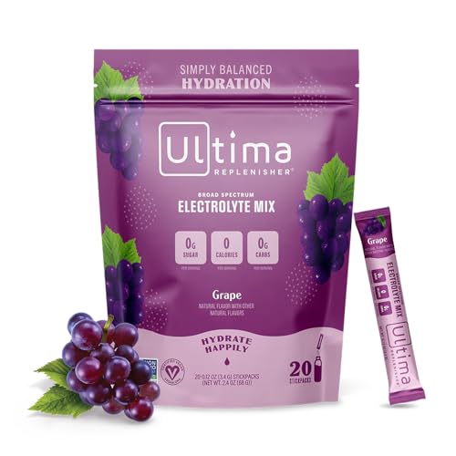 Ultima Replenisher Daily Electrolyte Drink Mix – Grape, 20 Stickpacks – Hydration Packets Ultima Replenisher buy supplements canada