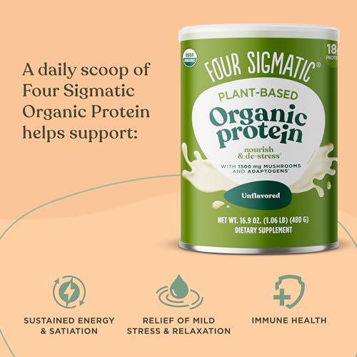Four Sigmatic Organic Plant-Based Protein Powder Unflavored Protein with Lion’s Mane Four Sigmatic buy supplements canada
