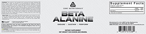 Core Nutritionals Beta Alanine, Daily Muscle Building and Recovery Supplement, 3.2 Grams Core Nutritionals buy supplements canada